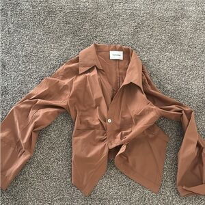 Brown Button-Up Shirt